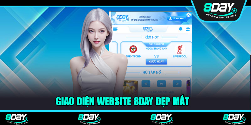 Giao diện website 8Day đẹp mắt